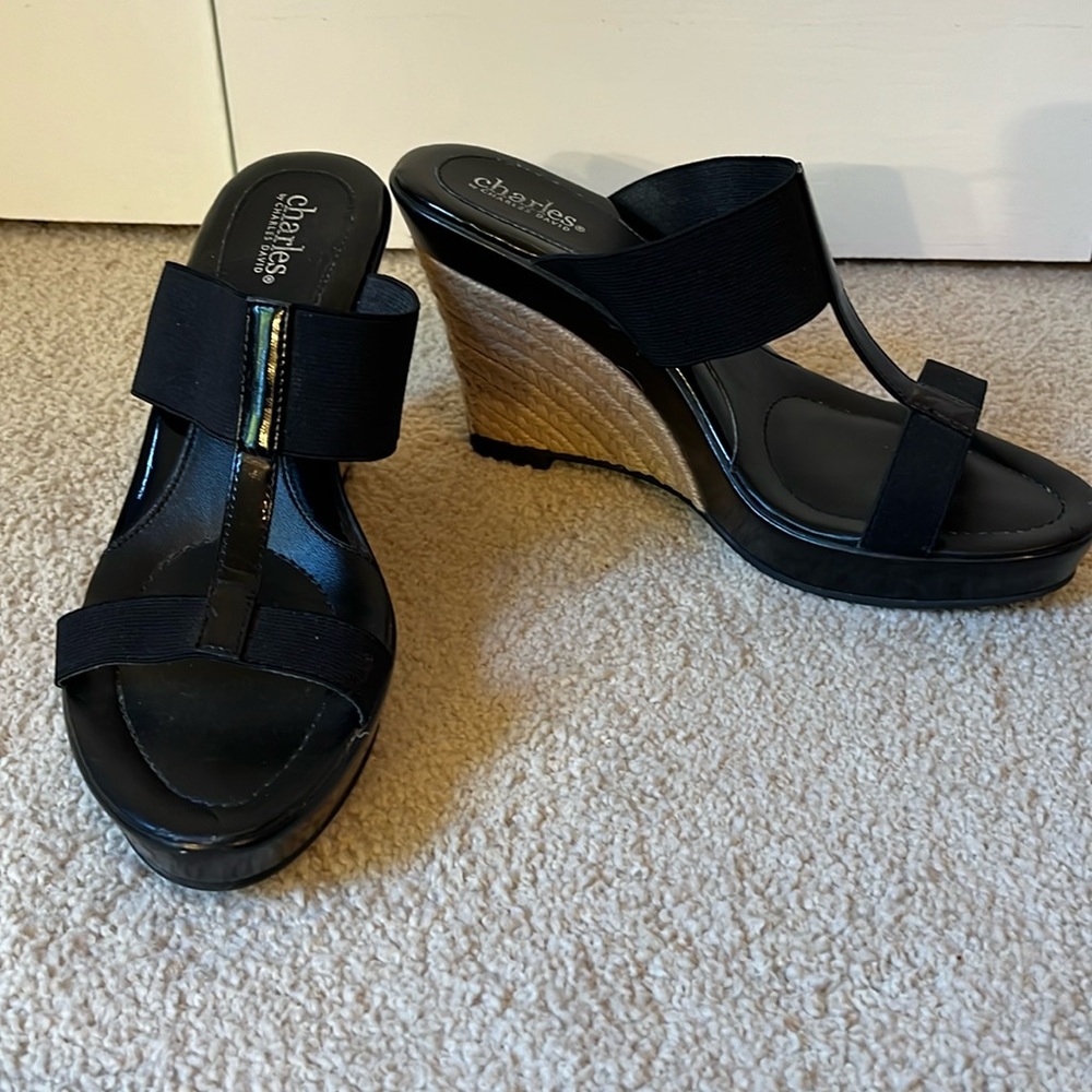 Charles by Charles David jute wedge sandals - Picture 1 of 8